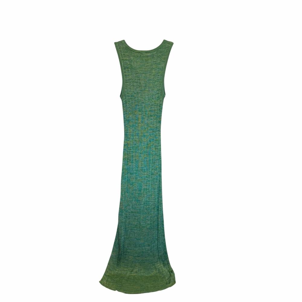 INC Space Dye Knit Maxi Dress Sleeveless Side Slit Resort Vacation Large NWT - Picture 4 of 7